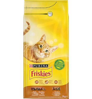 Purina Friskies Ξηρά Τροφή για Ενήλικες Γάτες με Κοτόπουλο Γαλοπούλα Λαχανικά 2kg